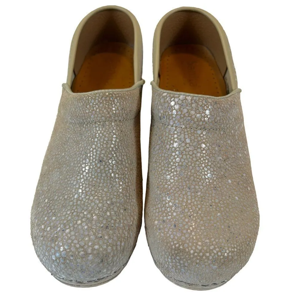 Sanita Alisa Leather Printed Danish Clogs Tan Size 6 - Image 3