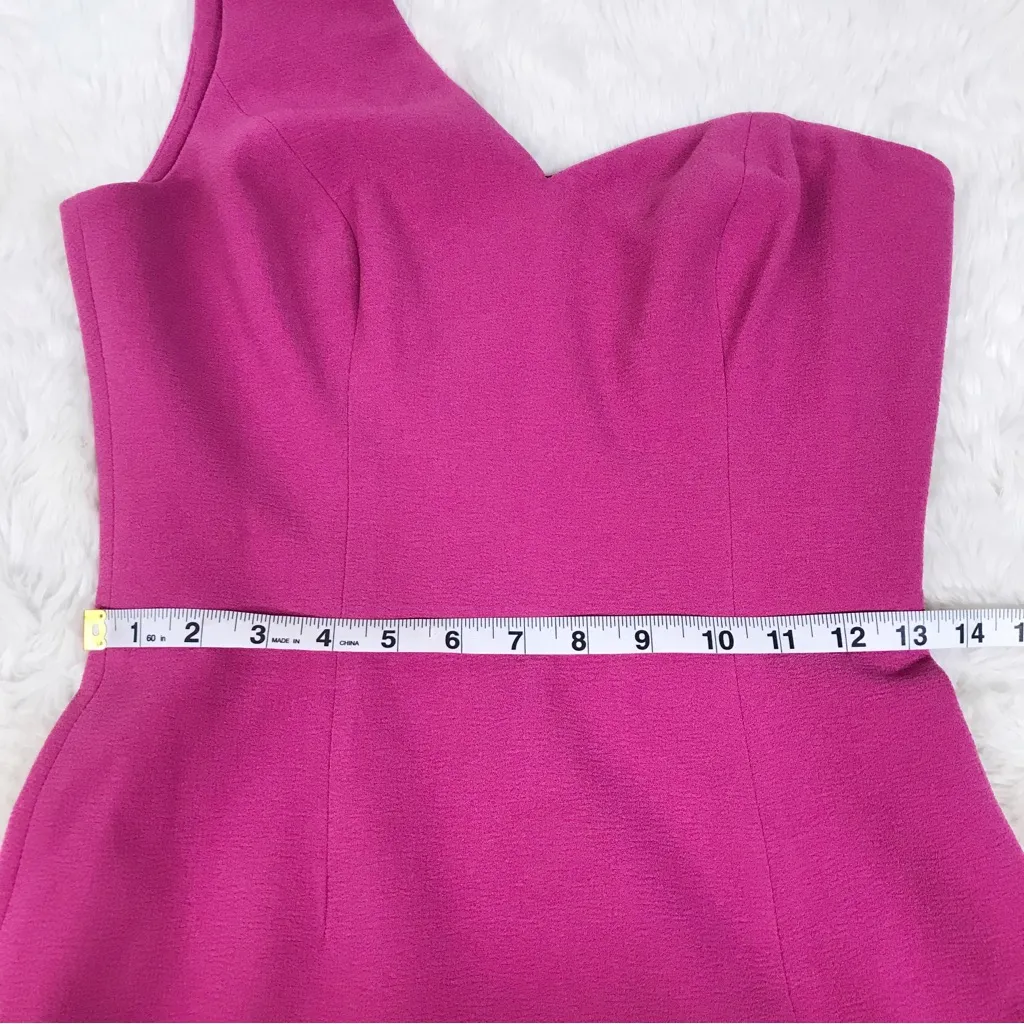 DRESS THE‎ POPULATION Maddie One Shoulder Mini Dress Pink Purple XS Formal Party - Image 13