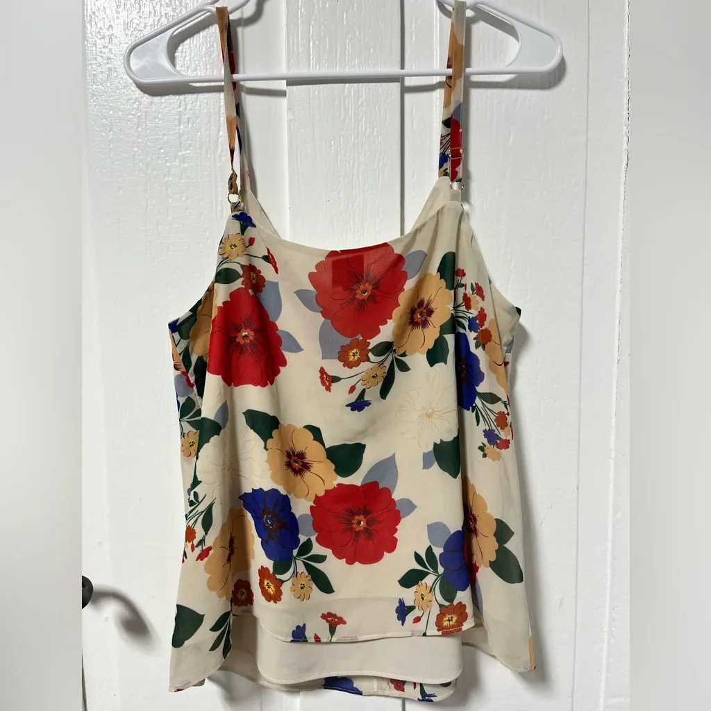 Cabi Victoria Floral Cami Camisole Lined Adjustable Straps 5911 size medium - Image 2