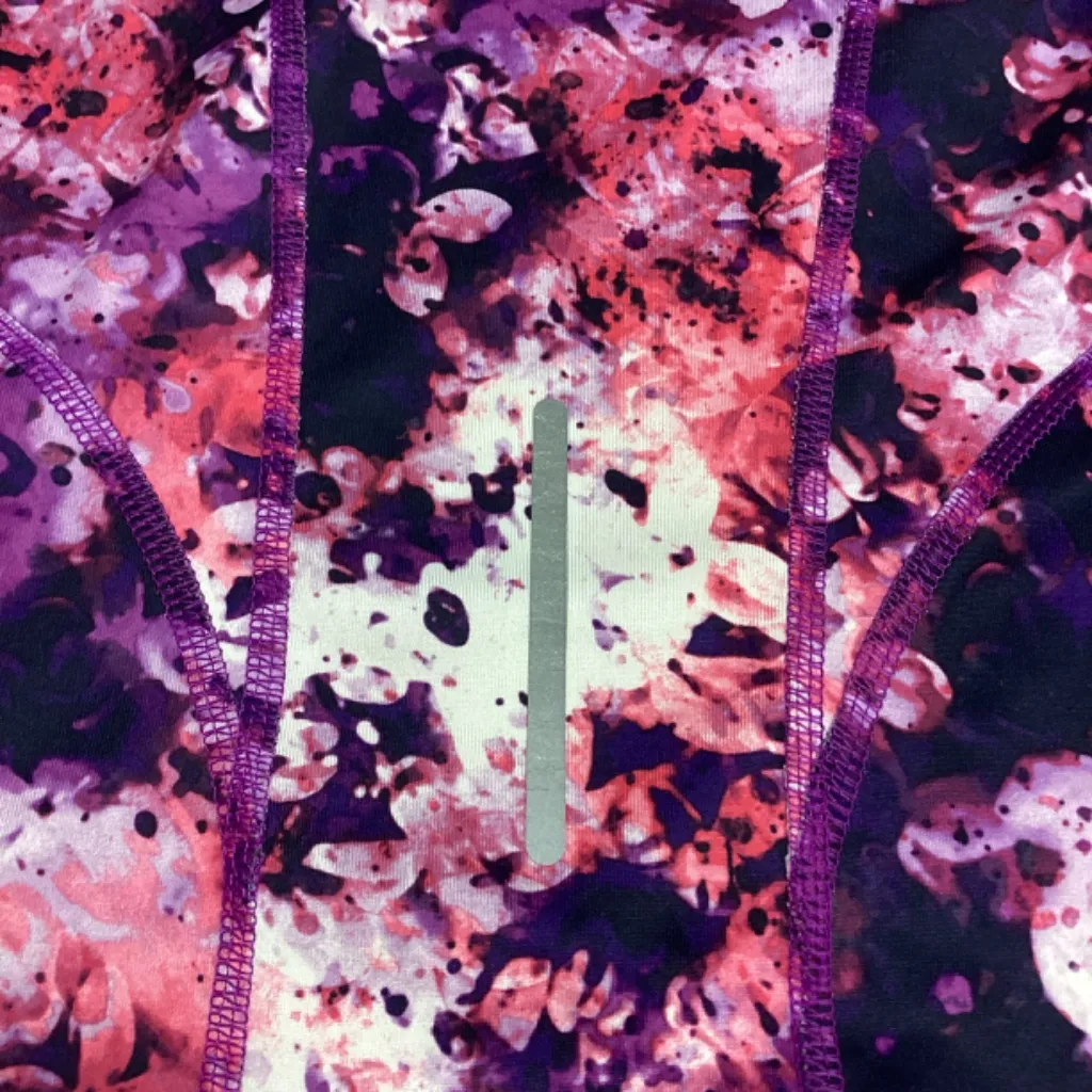 Tek Gear Purple White Pink Coral Tie Dye Athletic Long Sleeve 1/4 Zip Shirt * M - Image 7