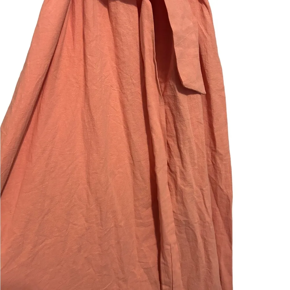 Shein peach and white floral embroidered maxi dress size 2xl - Image 4