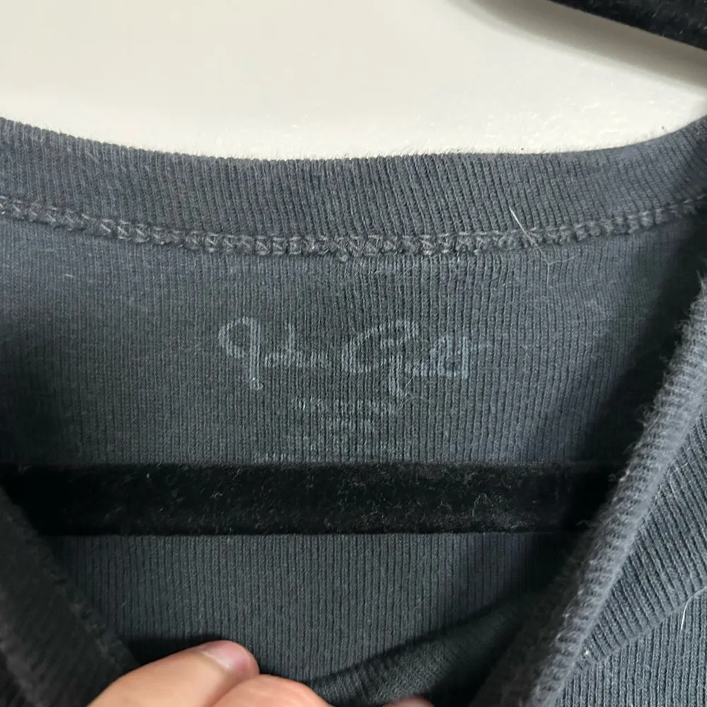 Brandy Melville Distressed Charcoal Long Sleeve Tee - Image 2