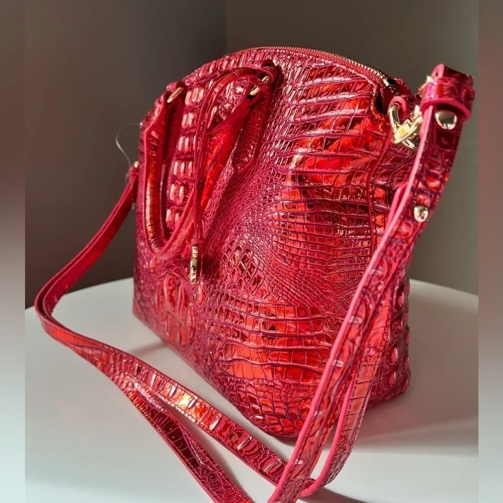 Brahmin Red Dragon Melbourne Medium Duxbury Satchel Crossbody Bag NWT - Image 5