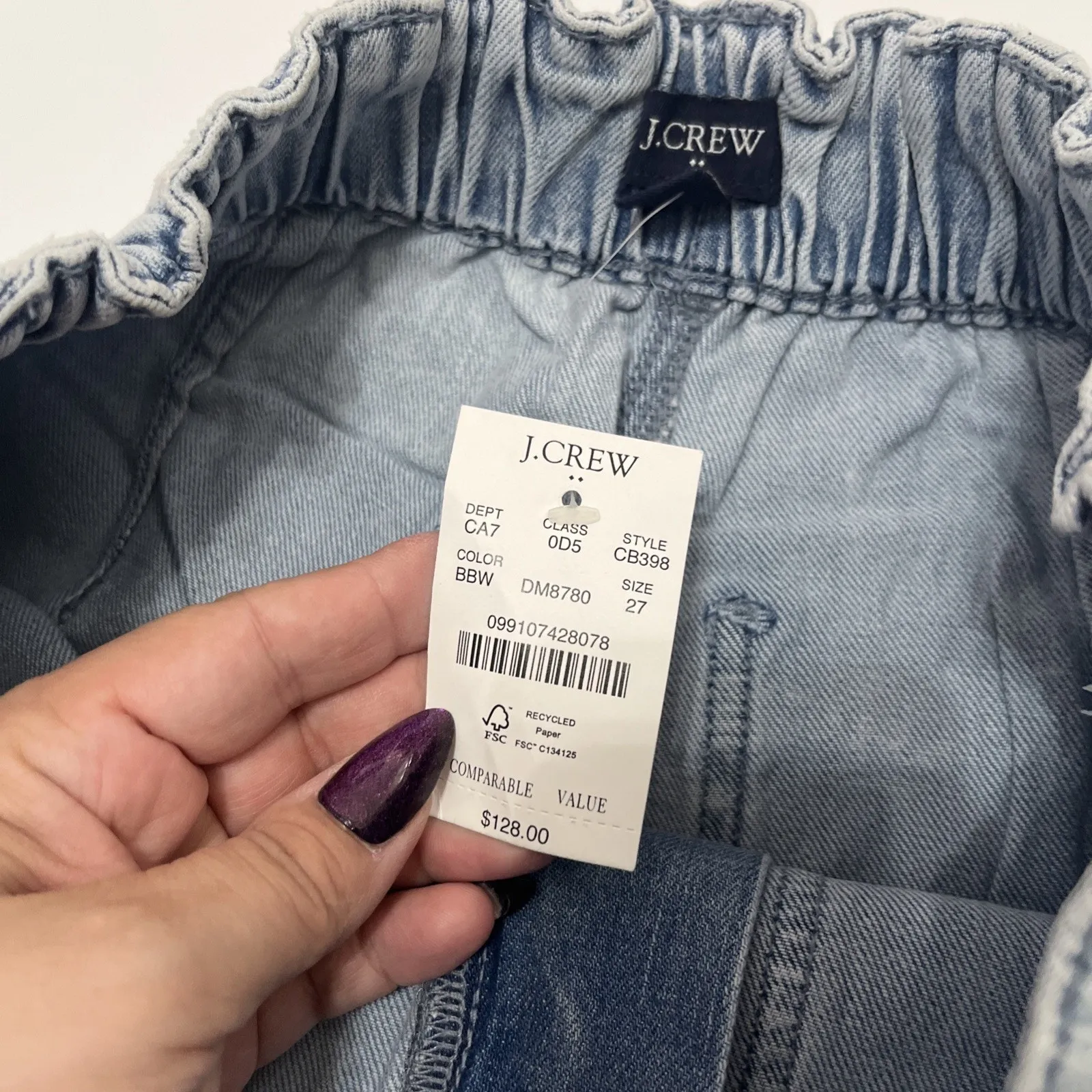 NWT Sz 27 J Crew Lightweight drapey cargo jogger jean - Image 8