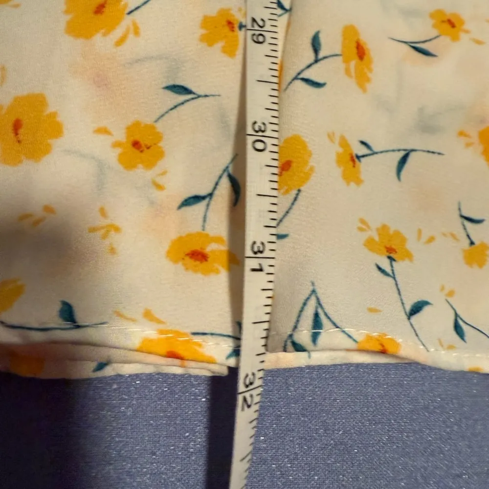 NWT Lulu's Yellow and Orange Fit and Flare Sundress with Flutter Sleeves - Image 5