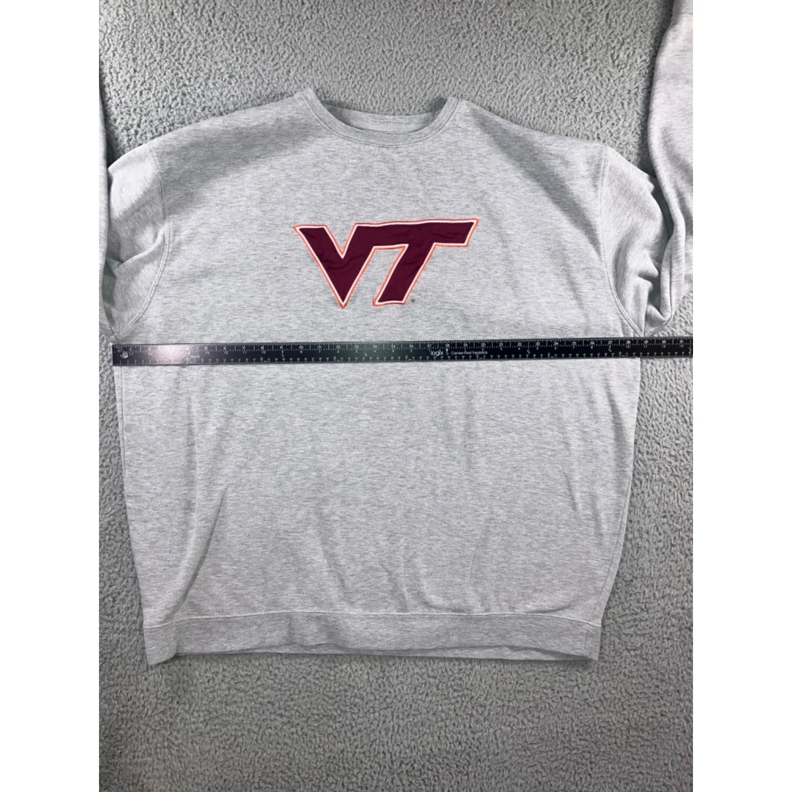 Vintage Virginia Tech Sweatshirt Men‎ 3XL Embroidered Graphic Fleece Collegiate - Image 4