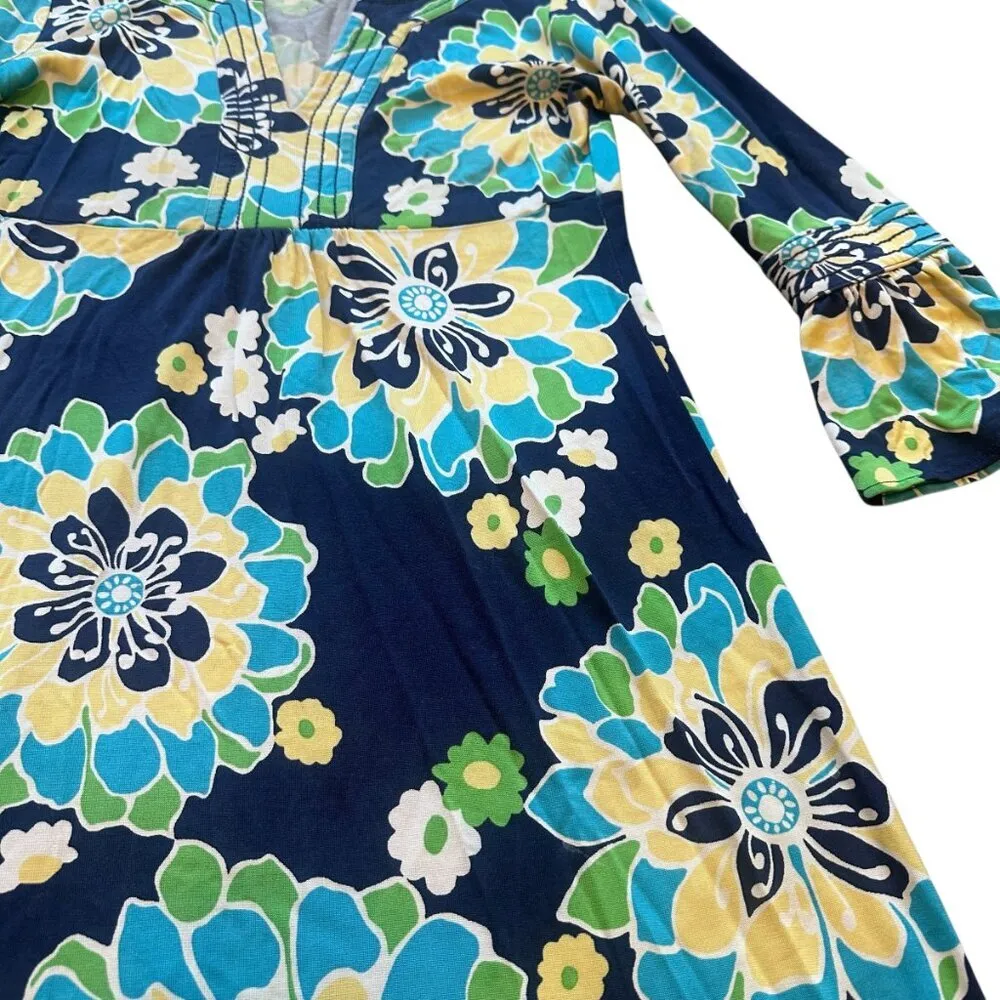 Lilly Pulitzer Twyla Mod Floral Print Dress Bell Sleeves Bold Size Small Women's - Image 5