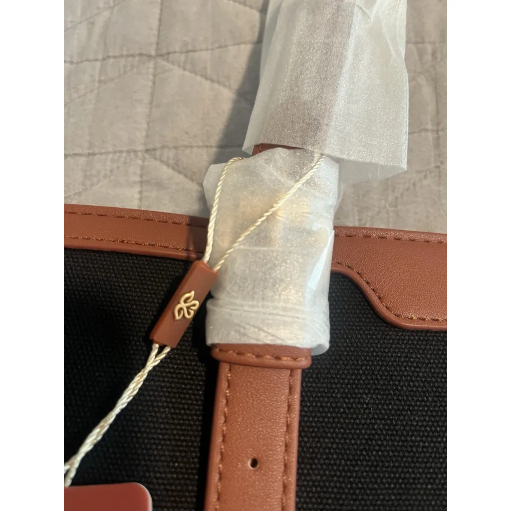 LOVEVOOK Laptop Bag Womens Black Brown Trim Detachable Strap Accessory Case NEW - Image 5