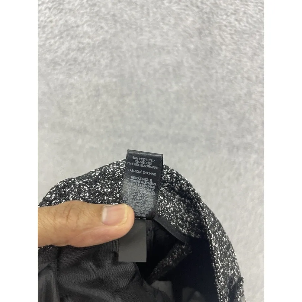 Express Women's Cropped Pants Size 00 Straight Leg Marled Black - Image 3