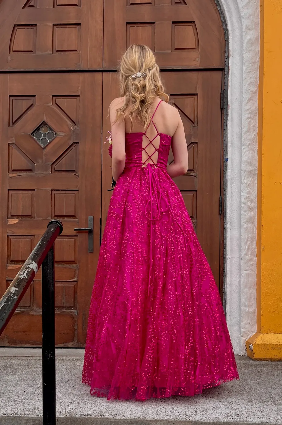 Macy's Prom Dress Pink - Image 3