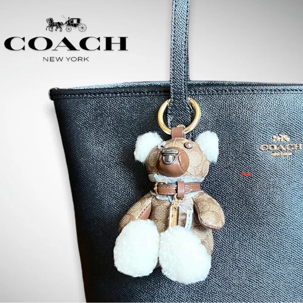 Bear Bag Charm In Signature Canvas - Image 2