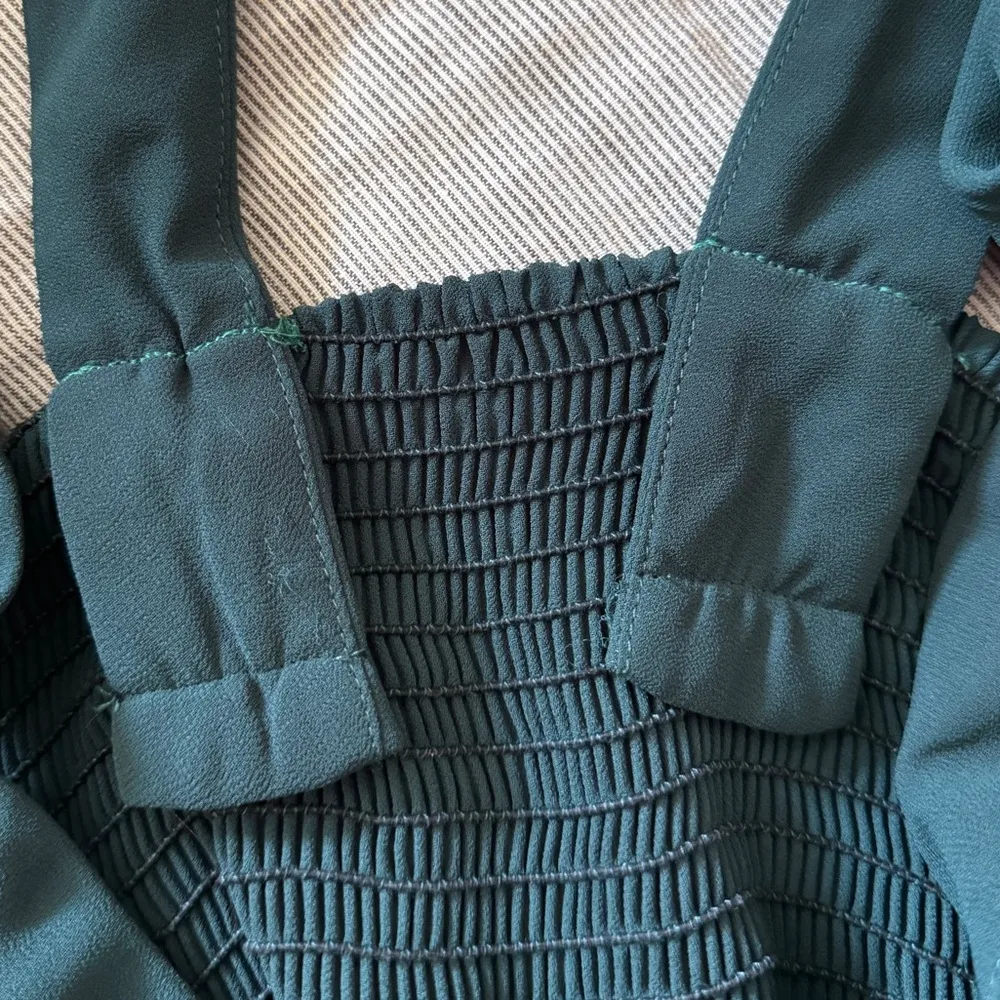 Show Me Your Mumu Claire Midi Dress - Emerald Green Chiffon - Small - Image 13