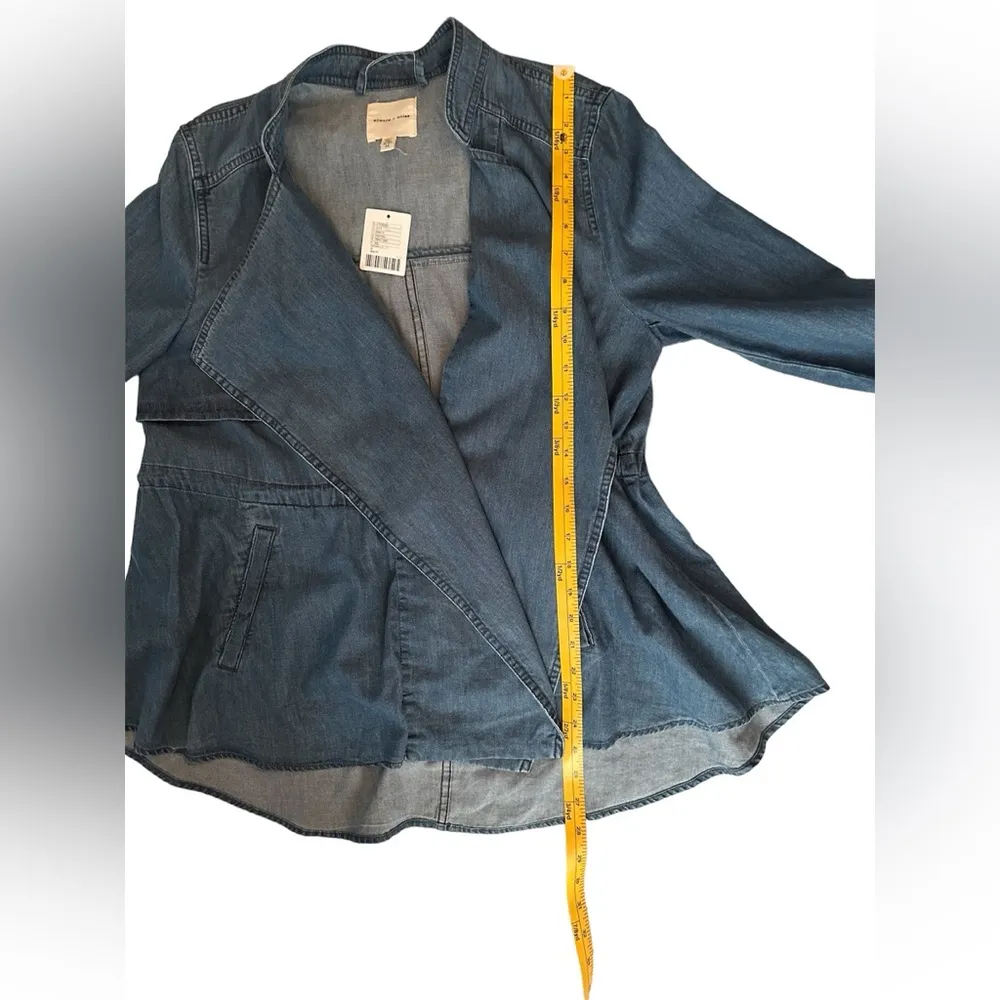 Urban Outfitters Silence + Noise Kirra Swing Chambray Trench Coat Sz Medium NWT - Image 12