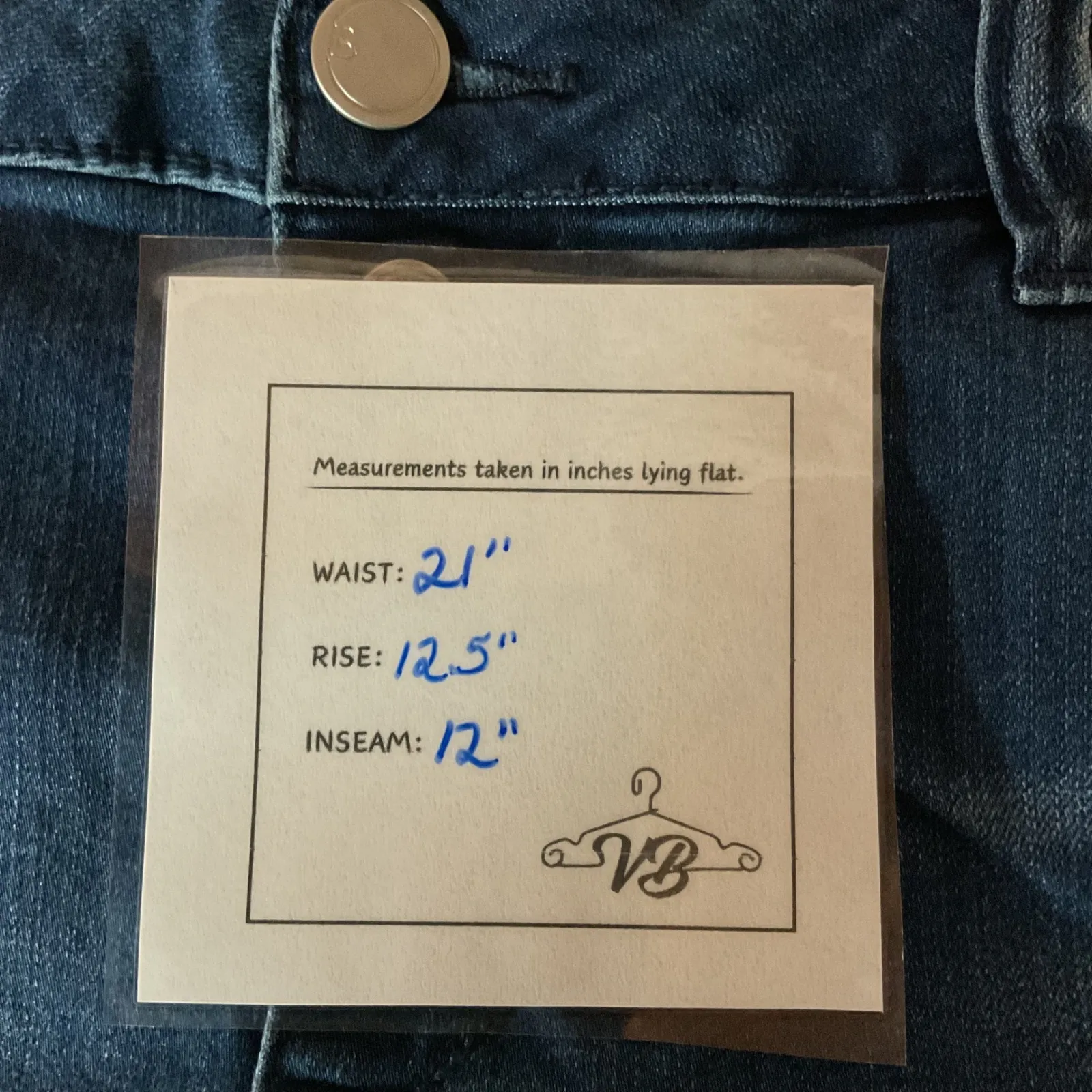 Lane Bryant Mid Rise Flare Button Fly Denim Cut Off Bermuda‎ Shorts Blue Size 20 - Image 3