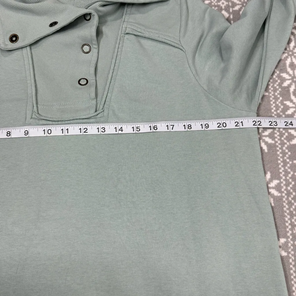 Soft Surroundings Snap Funnel Neck TunicSweatshirt Green Lounge Comfort XLP - Image 7