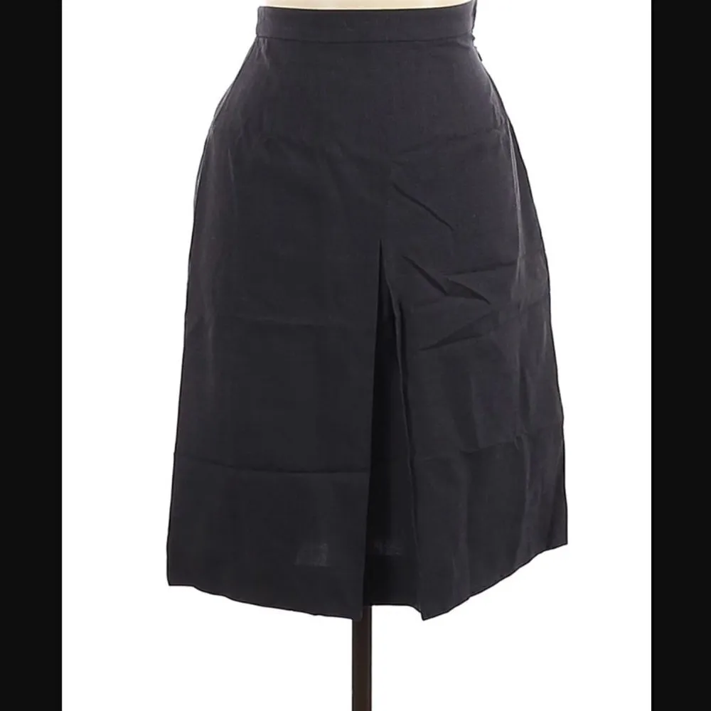 Saks 5th Ave Skirt 6 Vintage Worsted Wool High Waist Midi Gray Career Office - Image 8