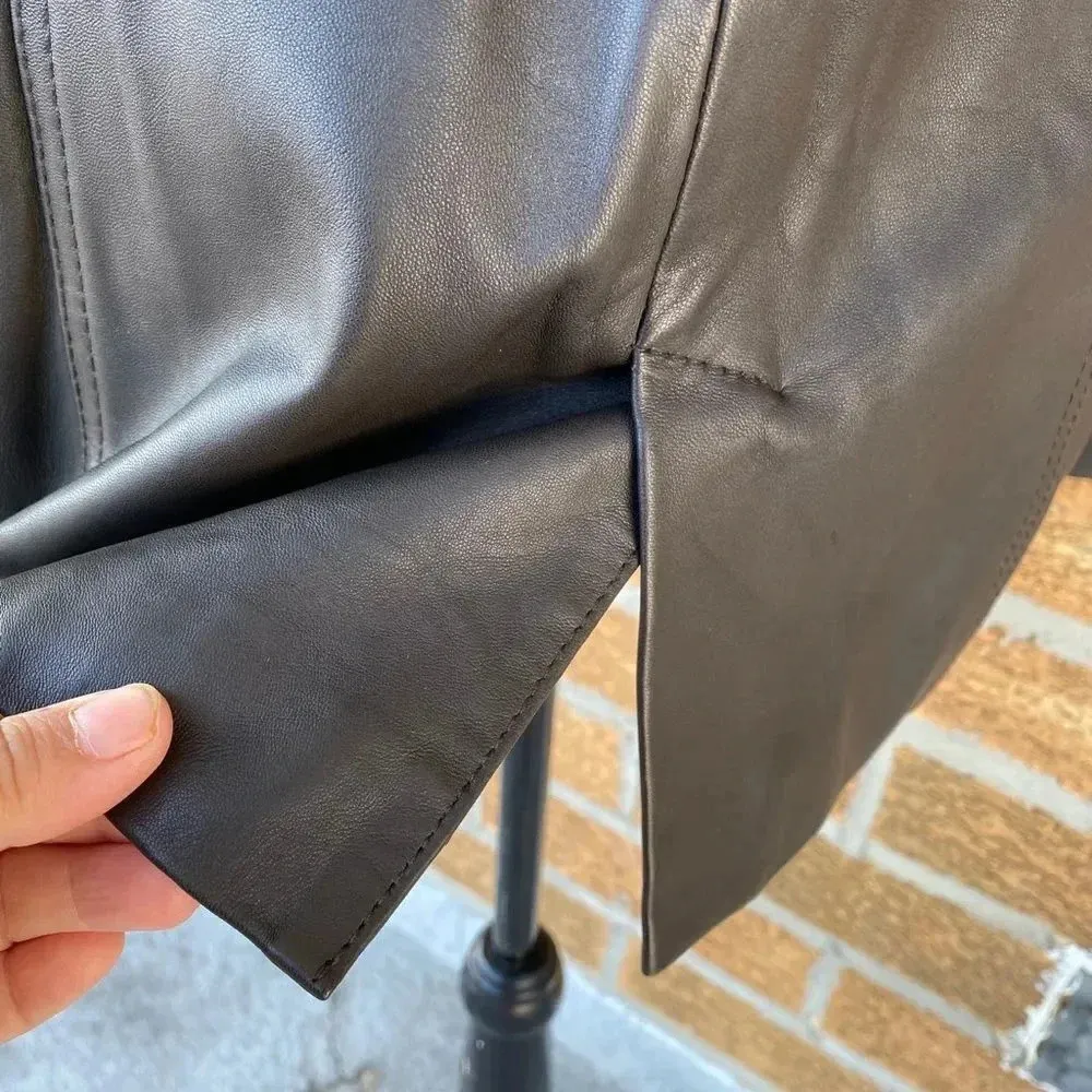 Reiss  double breasted leather jacket Sz 10 - Image 8