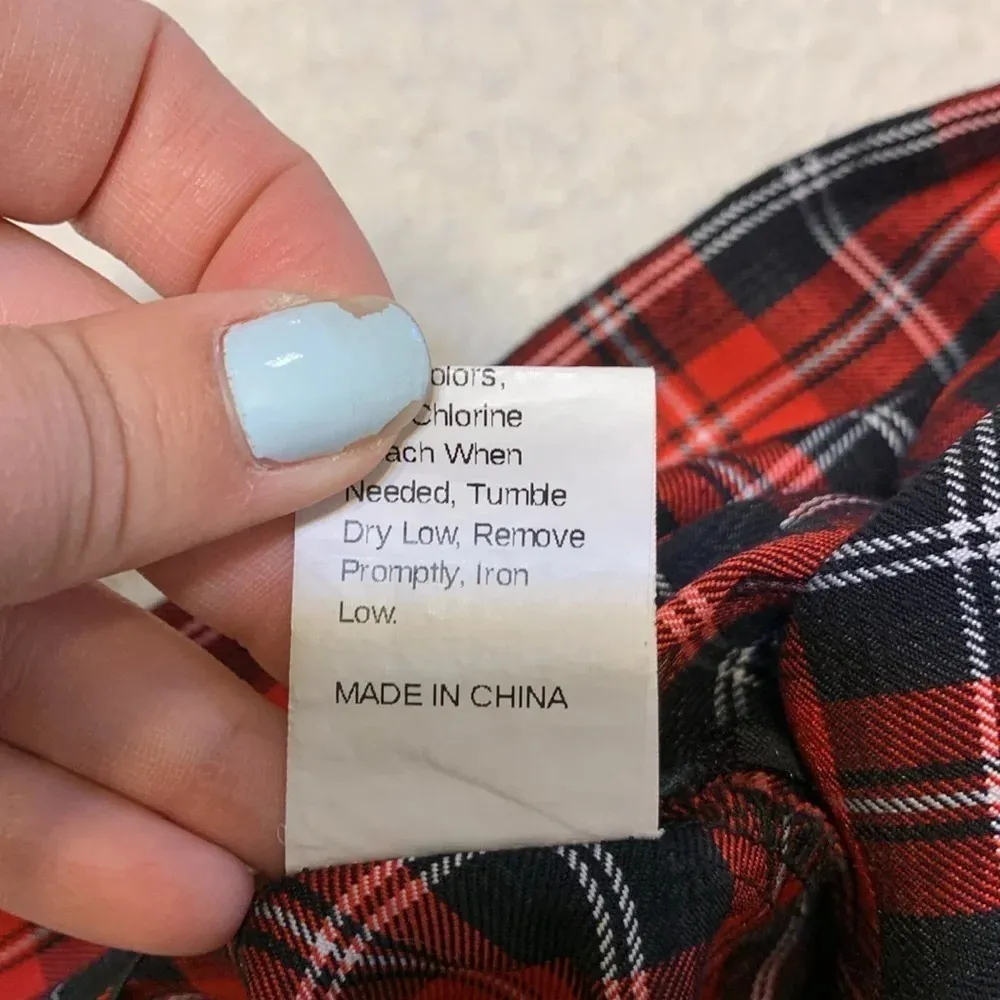 SHEIN buffalo Plaid mini skirt sz L holiday Christmas academia schoolgirl preppy - Image 10