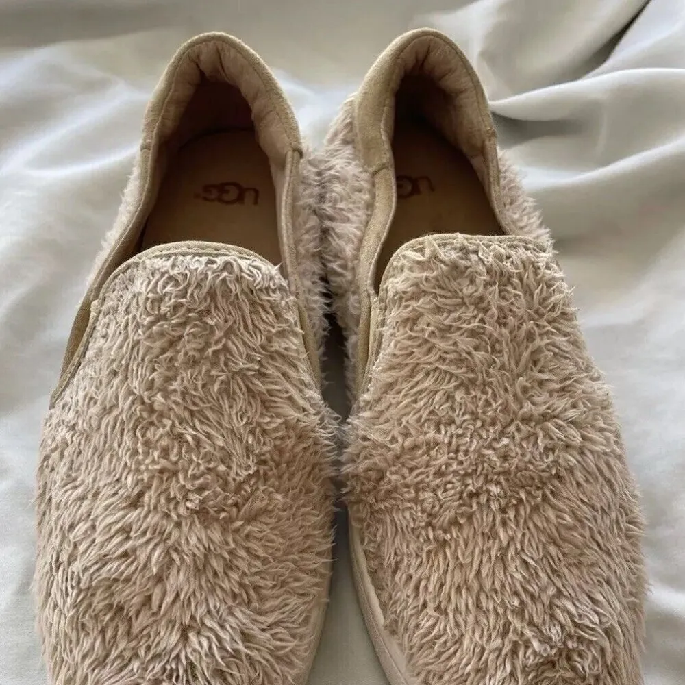 UGG Women’s Size 8 Ricci Plush Furry Slip On Faux Fur Loafers Sneakers 1019659 - Image 3