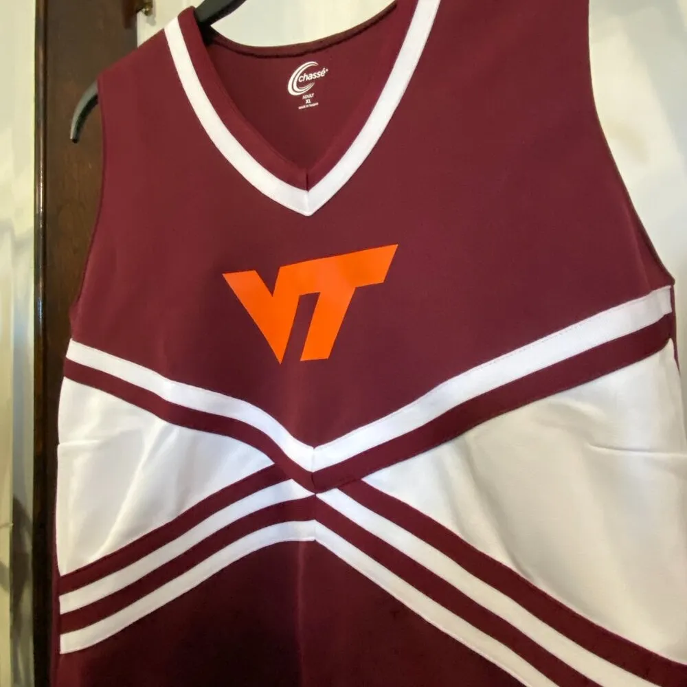 Virginia Tech University Chasse Women's Cheerleading Top, XL Red - Image 2