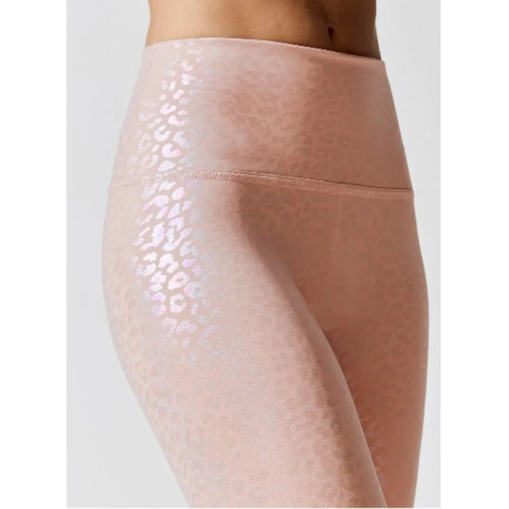 đź’•BEYOND YOGAđź’• High Waisted Midi Legging Tinted Rose Iridescent Pink Leopard XS - Image 10