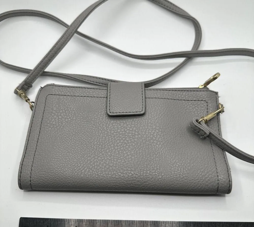 Relic Dylan Checkbook Crossbody Shoulder Wallet Purse | Smoke Gray MSRP $36 - Image 2