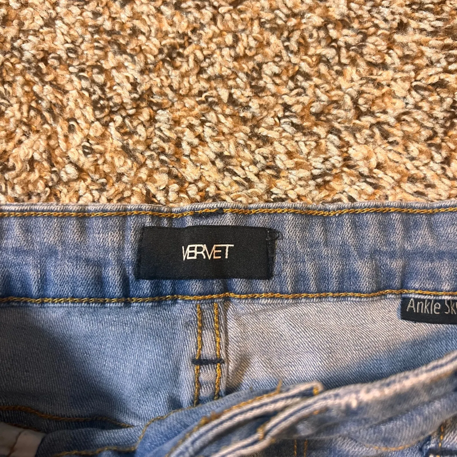 VERVET Women's Size 30 Light Wash Denim Ankle Skinny Fray‎ Hem Jeans - Image 3