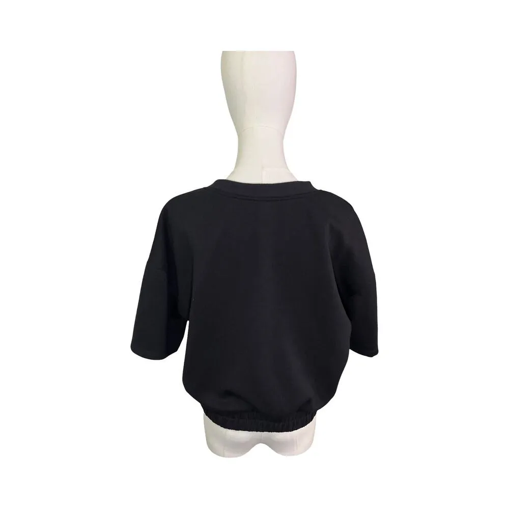 Yogalicious Scuba Lanston Cropped Top Black Size M Short Sleeve Pullover - Image 4