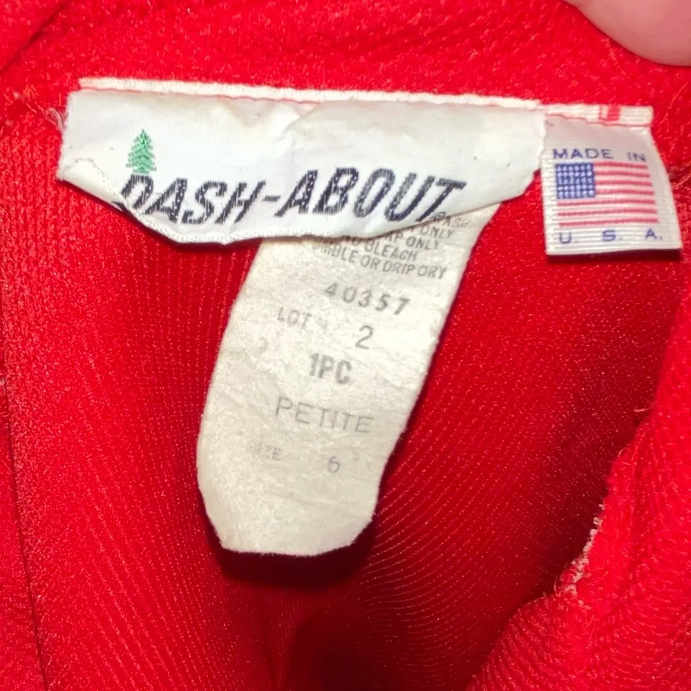 Vintage Dash About Cropped Red Waffle Knit Jacket Size M - Image 4