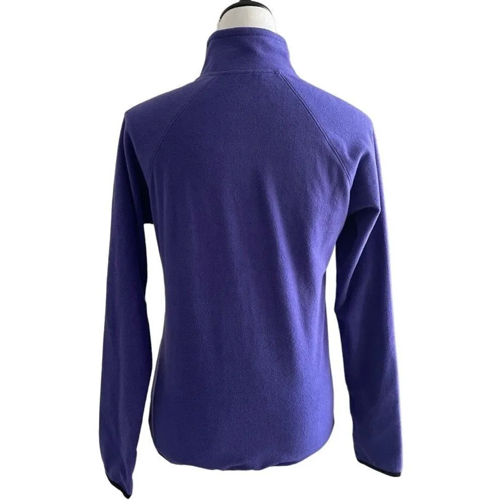 Calvin Klein Full Zip Fleece Jacket Small Purple Pockets Running Lightweight - Image 3