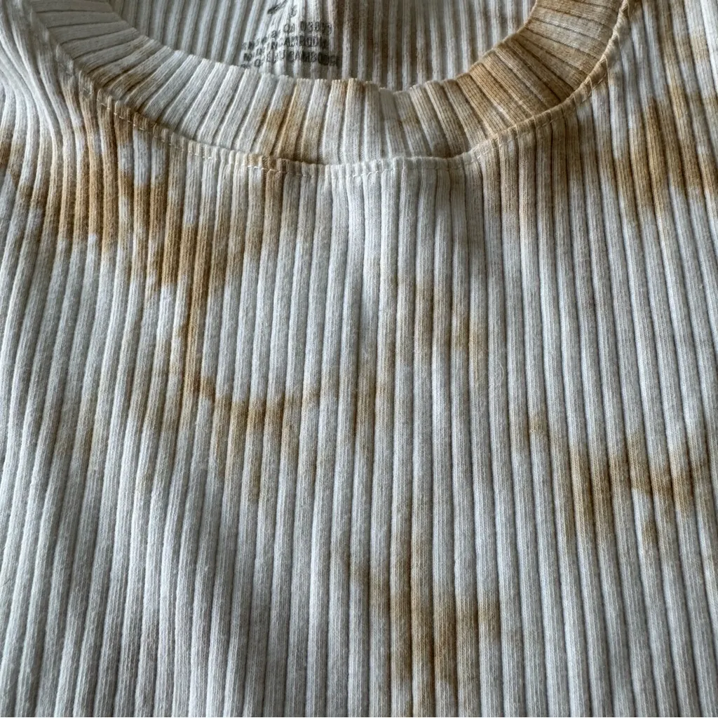 Aerie Rebel Cropped Tank size‎ Large Cream Beige Ribbed Stretch Crop Top - Image 5