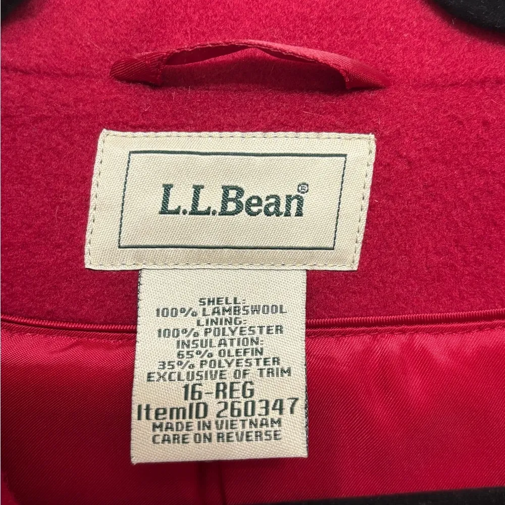 LL Bean Women’s Classic Lambswool Polo Coat Three - Image 4