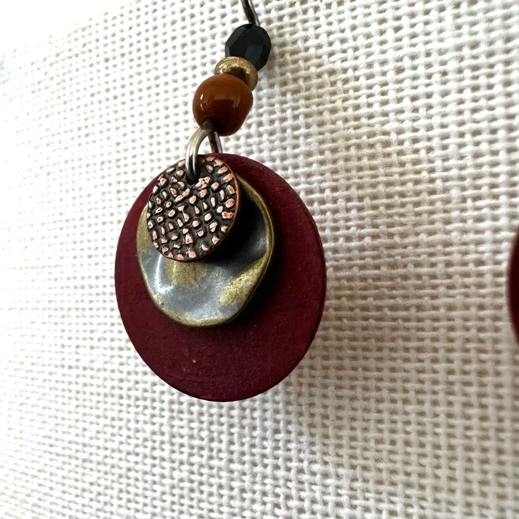 Earth Dreams by Gardella Layered Disc Earrings - Image 5