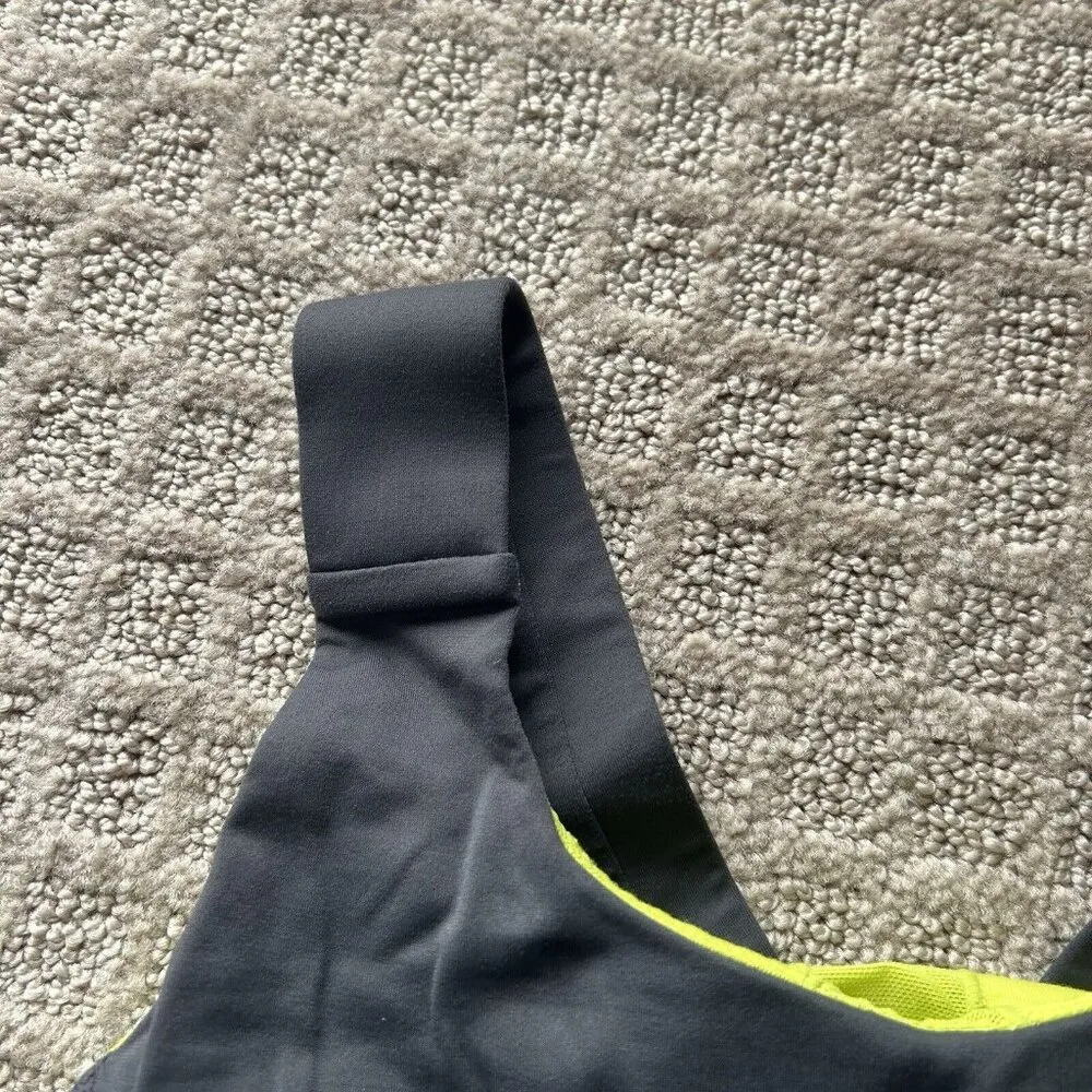 Lululemon Womens 4 Tank Top Built In Shelf Bra Charcoal Green Racerback - Image 3
