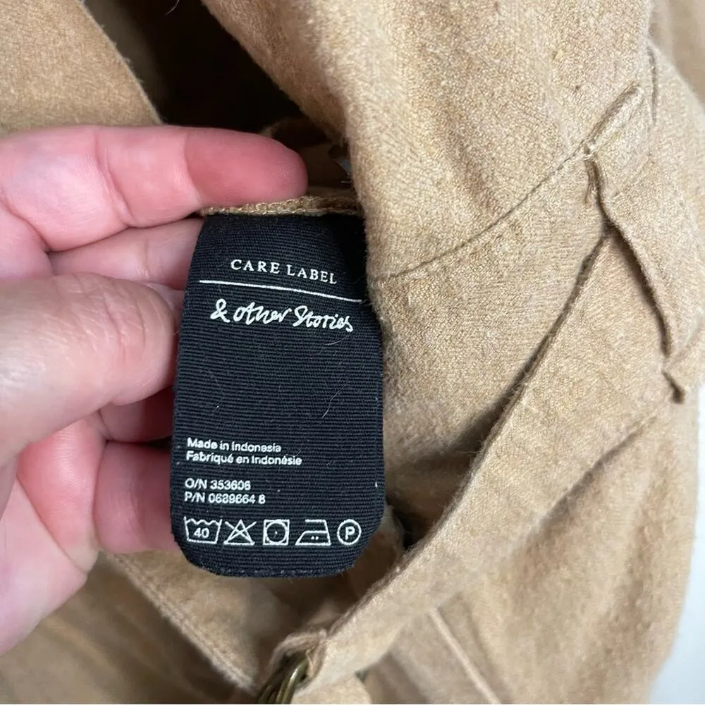 & Other Stories Long Sleeve Tan Utility Jumpsuit - Image 7