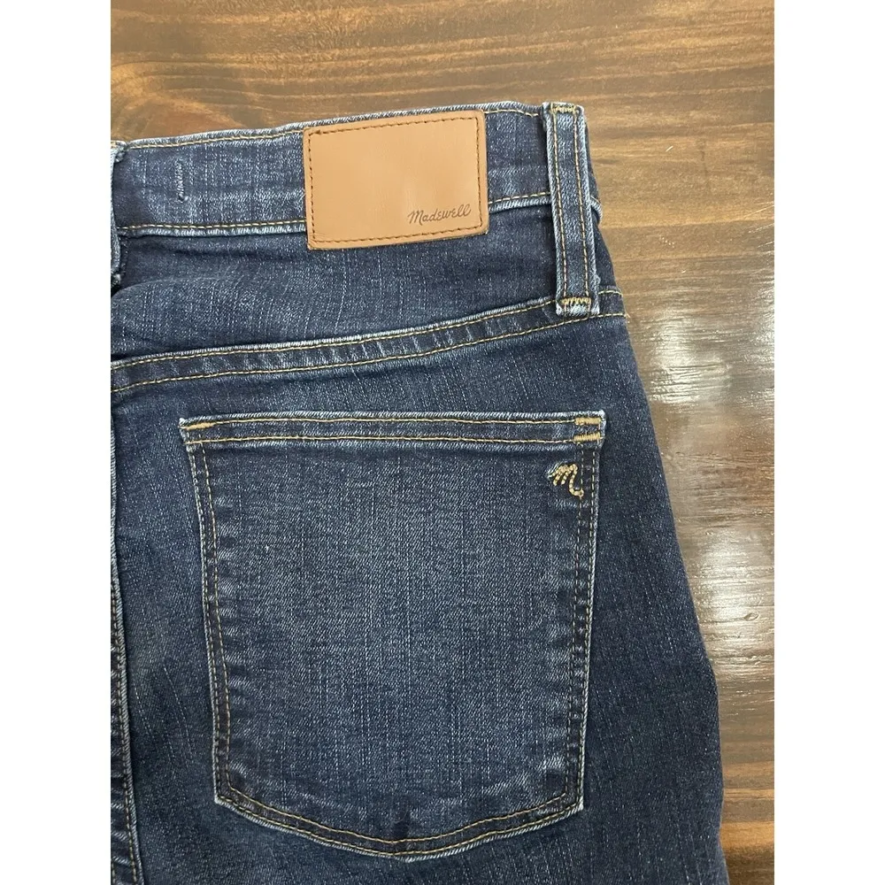 Madewell Jeans Womens 28T Blue 9" Highrise Skinny Raw Hem Button Fly Fade - Image 7