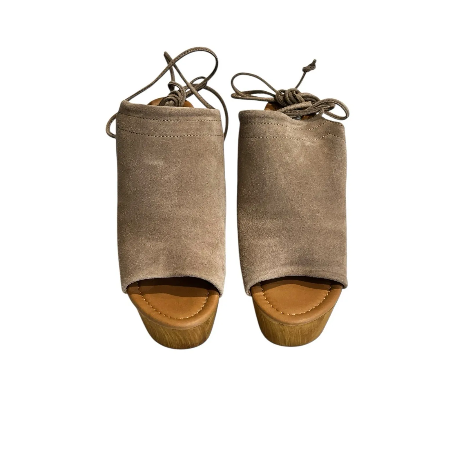 Steve Madden Women's Bonelli Taupe Faux Suede Wedge Shoes 8 M US - Image 3