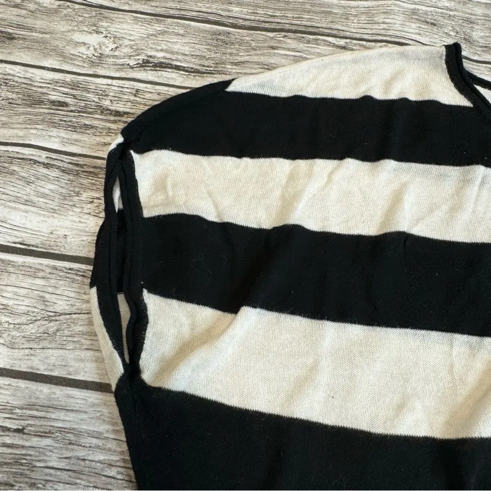 Michael Michael Kors MK Women's Sweater Shirt White Black XS Extra Small Dolman - Image 6