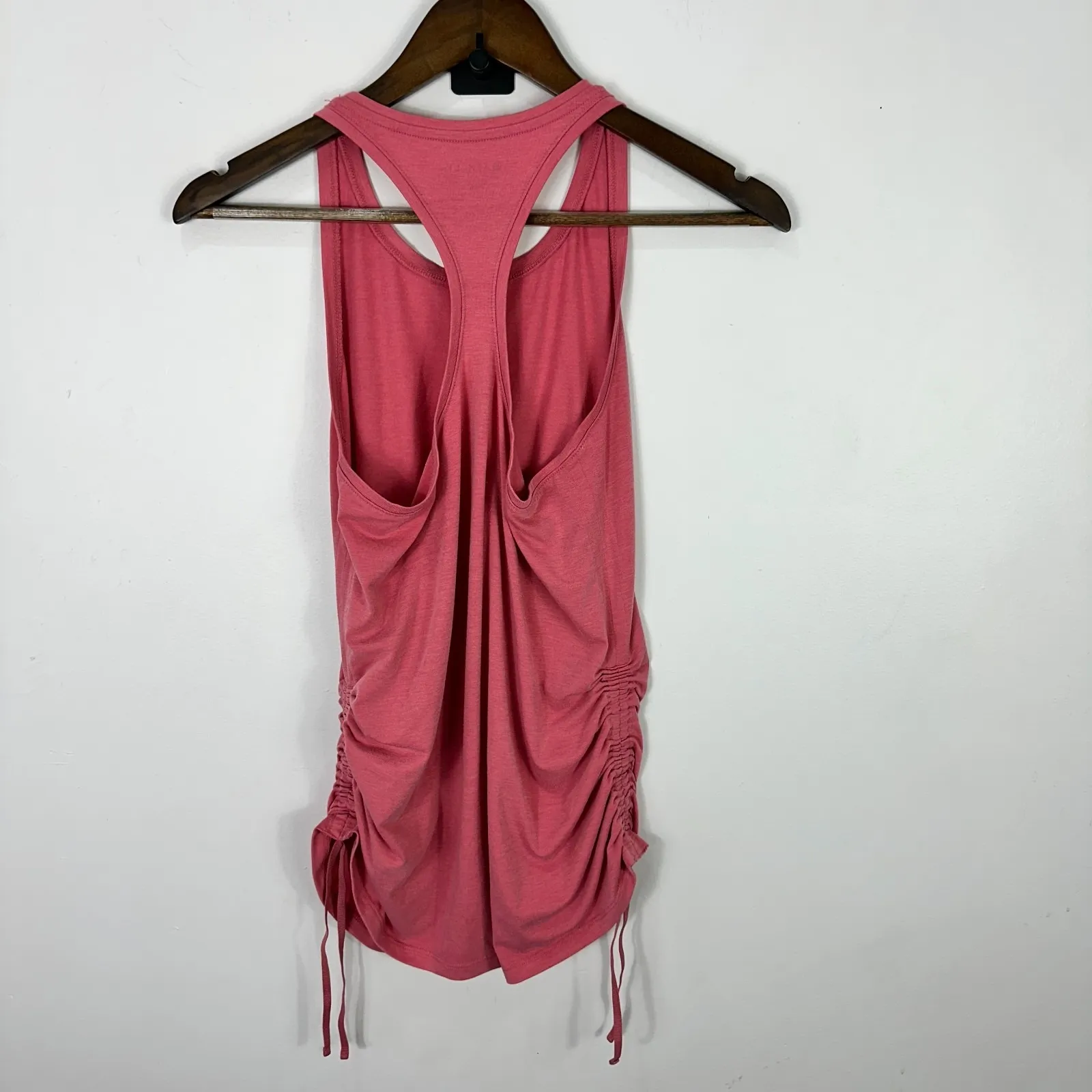 Athleta‎ Tank Top Womens S Pink Ruched Drawstring Yoga Gym Athleisure Festival - Image 7