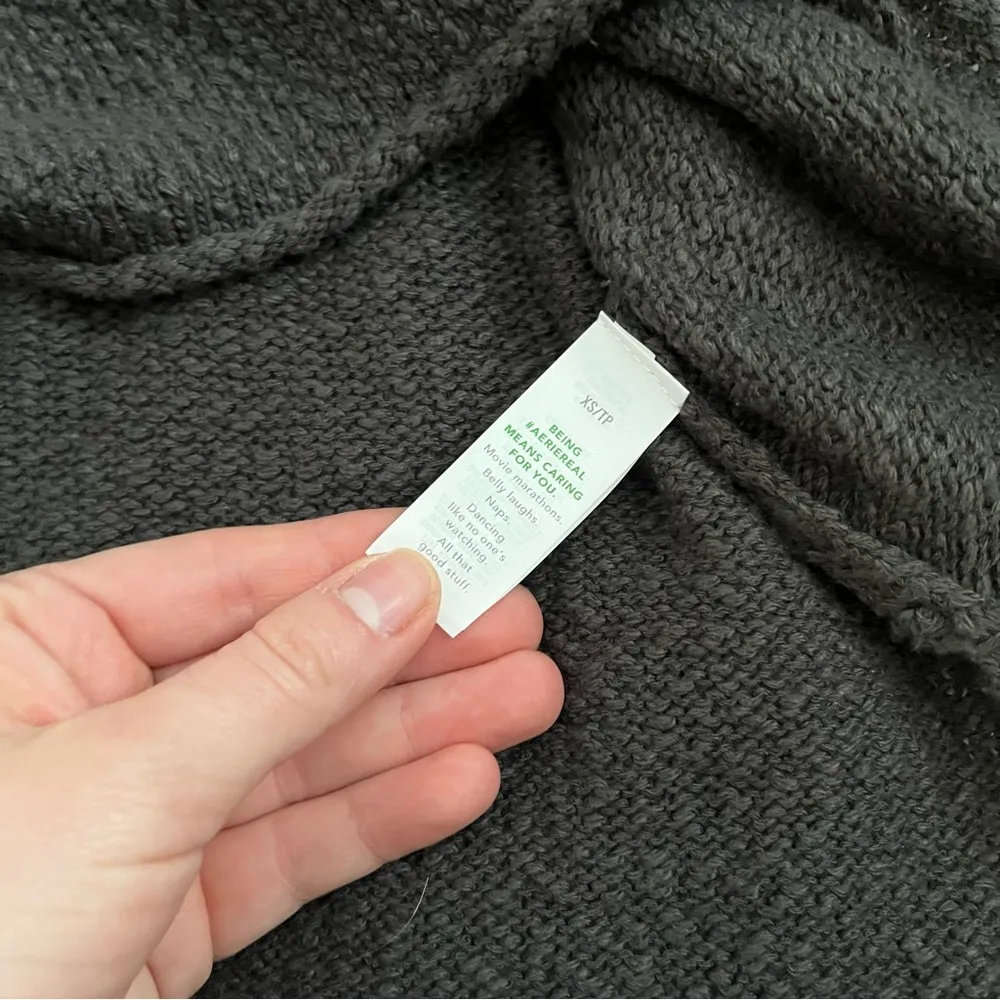 aerie dark grey sweater size xs - Image 4