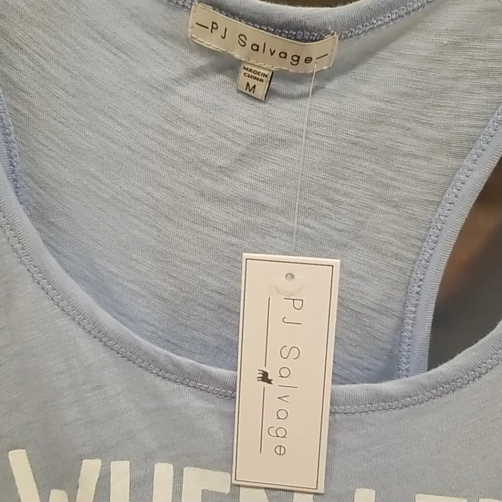 💕PJ SALVAGE💕 Lemons & Wine Graphic PJ Tank Top - Image 7