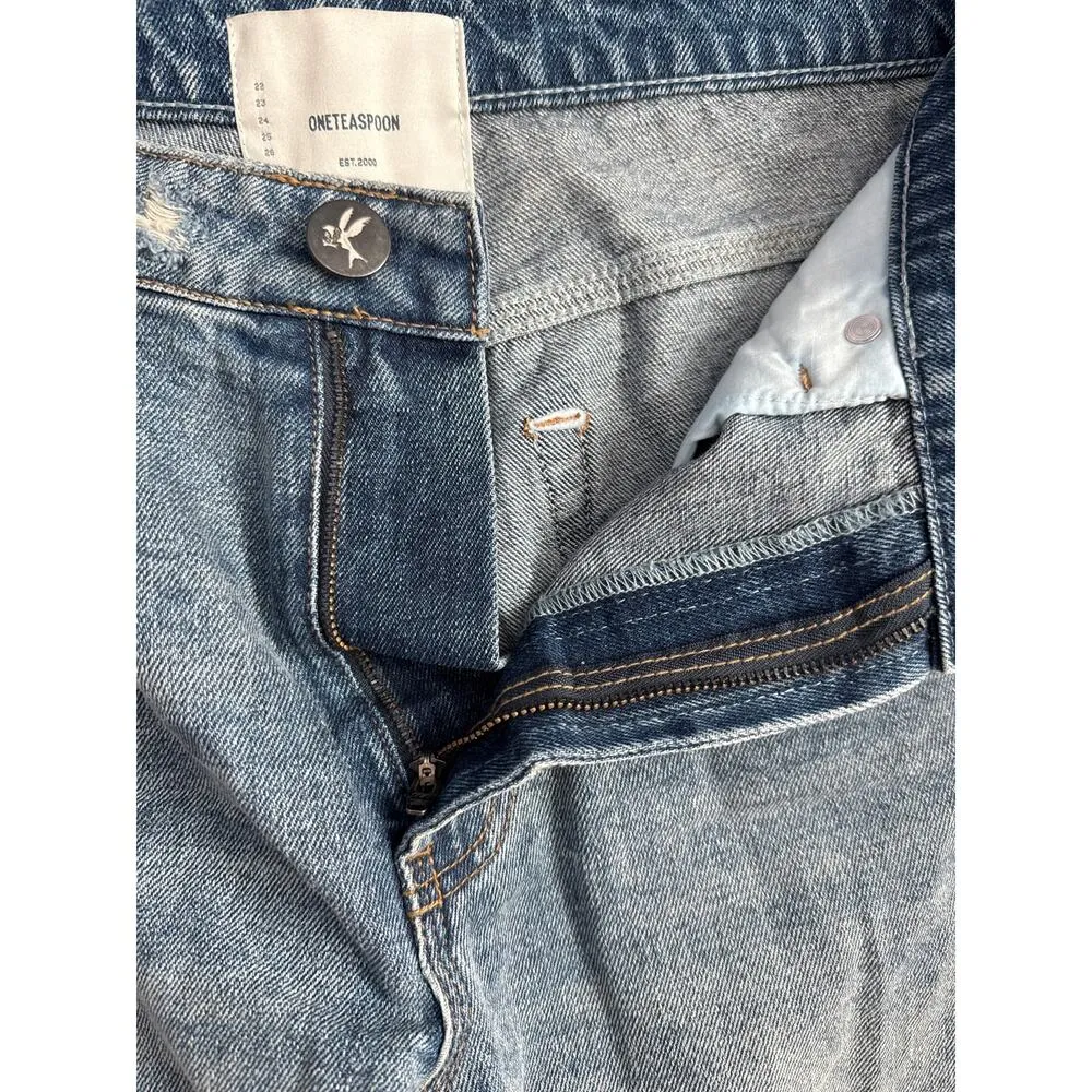 One x One Teaspoon High Waist Freebird Rigid Skinny Leg Jeans Light Wash Size 29 Blue - Image 12