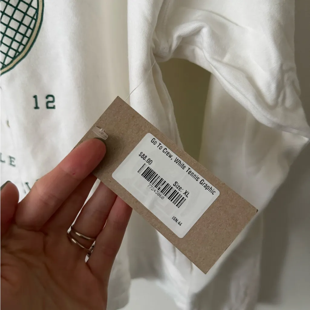 NWT Albion XL Go To Crew Sweatshirt with White Tennis Graphic - Image 4