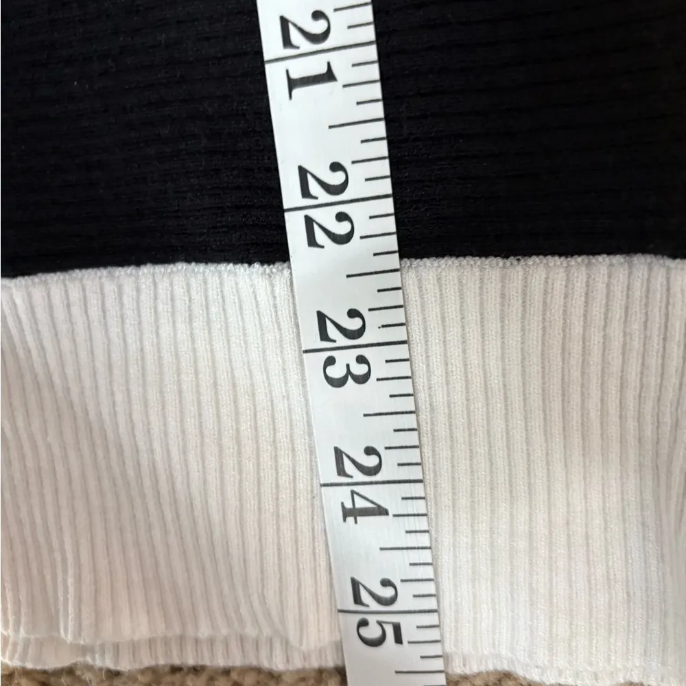 Blanc Noir Snap Button Intercept Cashmere Blend Pullover Sweater Size Small Black - Image 15