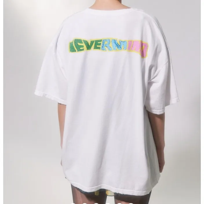 Nirvana Distressed T-shirt Dress white size S/M - Image 2