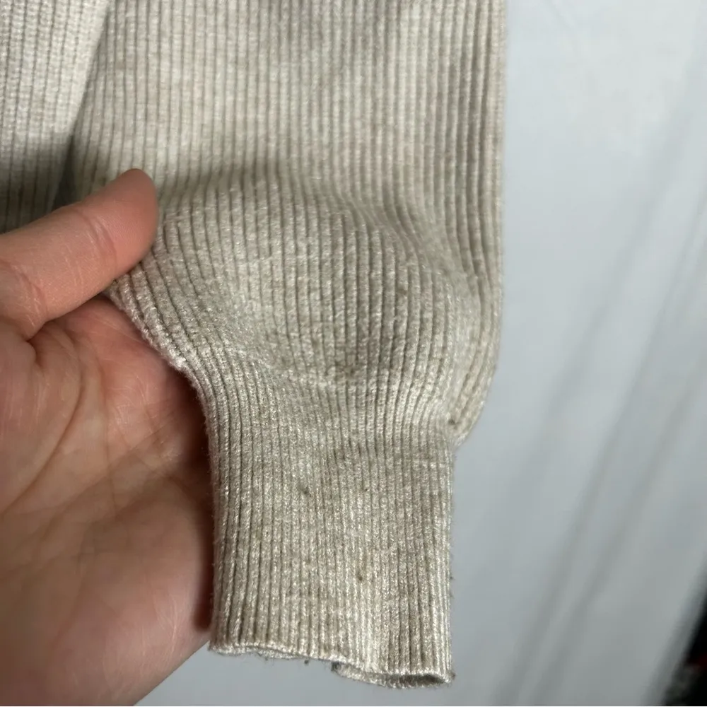 Free People Softly Structured Cowl Neck Cream Tunic Top Shirt Size XS - Image 6