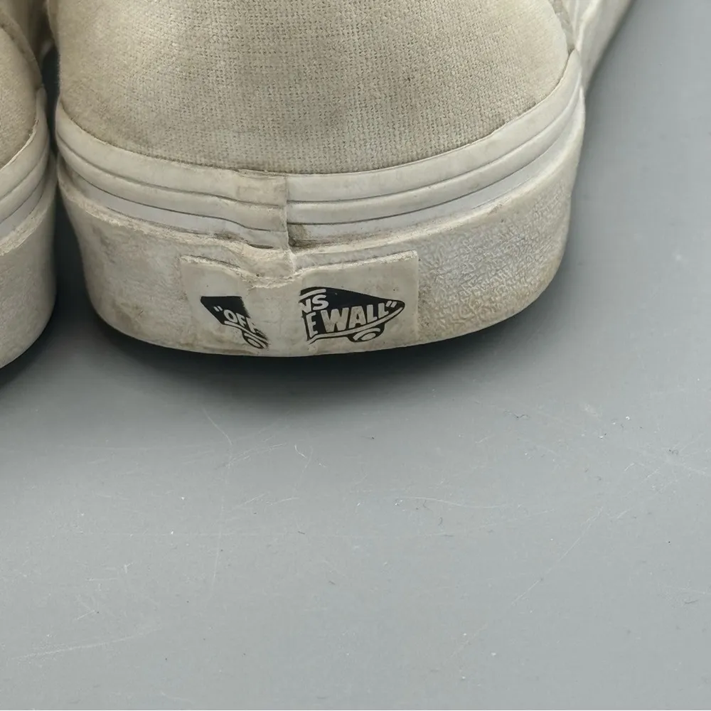 Vans White Distressed Grunge Slip-on Shoes US Unisex Canvas Sneakers 508731 - Image 7