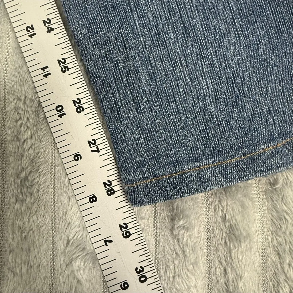 VTG Tommy Hilfiger Jeans Y2K Womens 34x28 Straight Floral Embroidered Blue Denim - Image 7