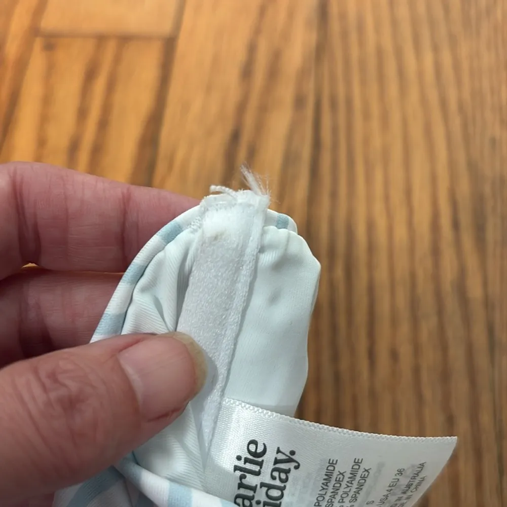 Charlie Holiday‎ Womens Striped Strapless Bikini Top Swimsuit Size S NWOT - Image 4