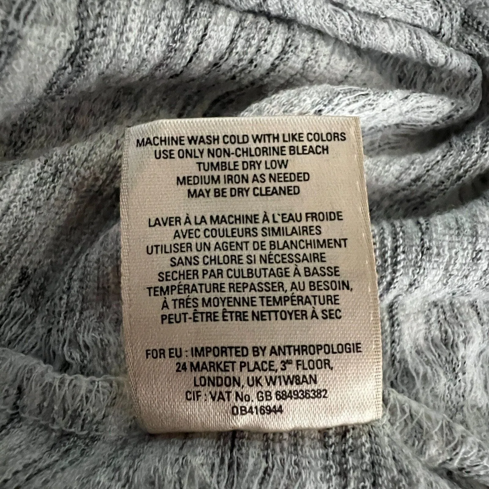 Anthropologie Saturday Sunday Dress Womens Medium‎ Gray Marled Sweater Neutral - Image 10